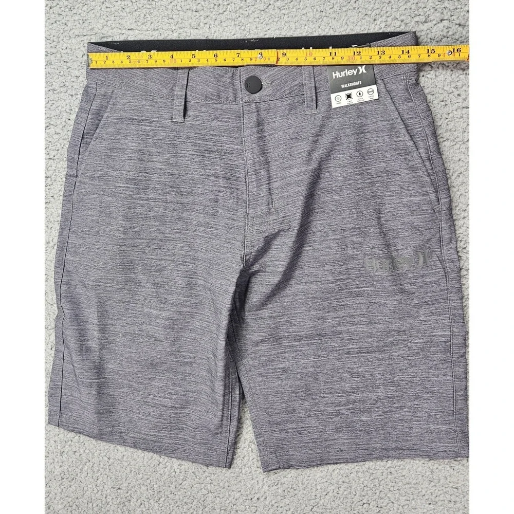 Hurley Walkshorts Men's 28 Gray Hybrid 4-Way Stretch Water Repellent NWT